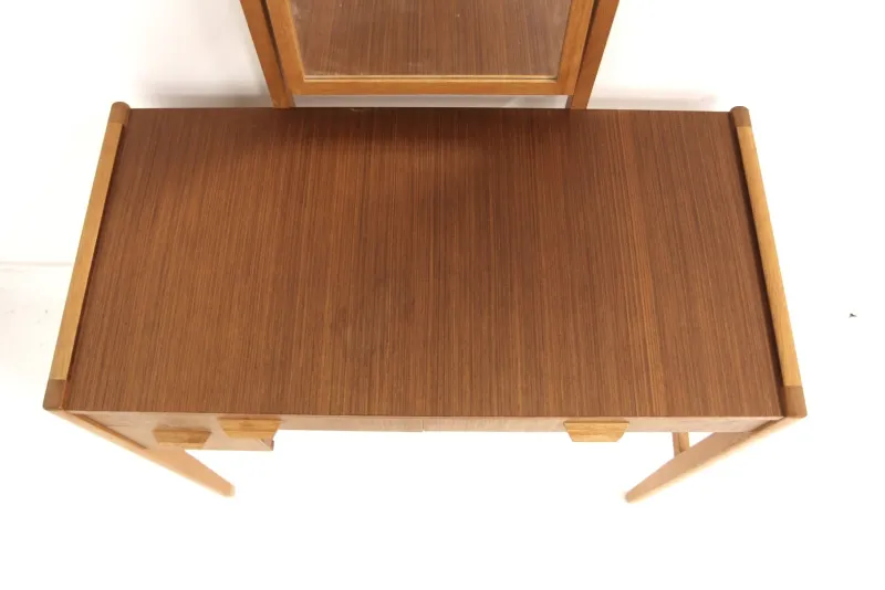 New Pamono Scandinavian Dressing Table in Teak and Oak, Sweden, 1960s
