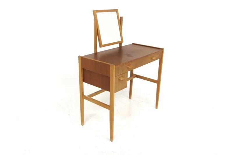 New Pamono Scandinavian Dressing Table in Teak and Oak, Sweden, 1960s