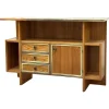 Outlet Pamono Scandinavian Geometric Wood Console Table, 1970s