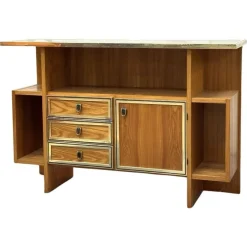 Outlet Pamono Scandinavian Geometric Wood Console Table, 1970s