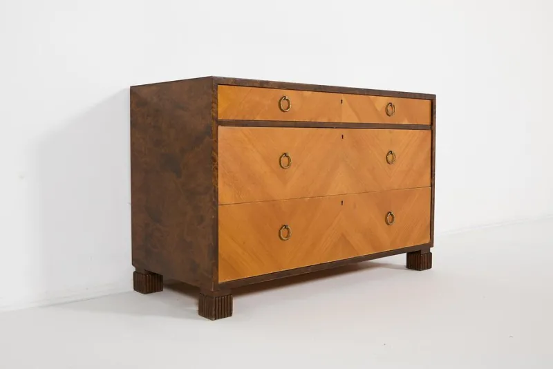 Pamono Scandinavian Modern Chest of Drawers by Axel Larsson for Bodafors, 1930s> Dressers, Commodes & Chests