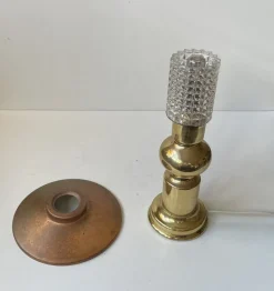Pamono Scandinavian Modern Copper and Glass Table Lamp by Abo Randers, 1970s><noscript><img width=