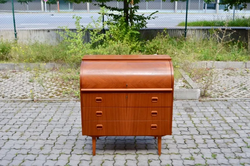 Clearance Pamono Scandinavian Modern Secretary Desk in Teak from Svegards Markaryd