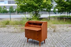 Clearance Pamono Scandinavian Modern Secretary Desk in Teak from Svegards Markaryd