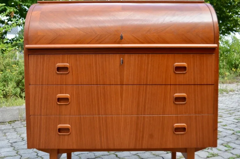 Clearance Pamono Scandinavian Modern Secretary Desk in Teak from Svegards Markaryd