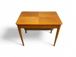 Hot Pamono Scandinavian Modern Sewing Table in Teak and Cane, 1950s