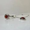 Pamono Scandinavian Modern Silver and Amber Necklace and Armring by Niels Erik, 1960s, Set of 2