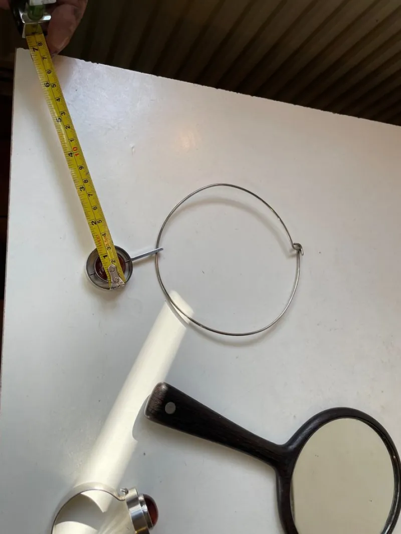 Pamono Scandinavian Modern Silver and Amber Necklace and Armring by Niels Erik, 1960s, Set of 2