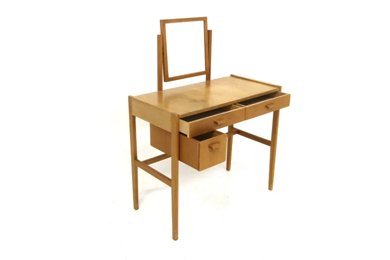 New Pamono Scandinavian Oak Dressing Table, Sweden, 1960s