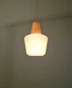 Pamono Scandinavian Opaline Pendant Light, 1960s><noscript><img width=