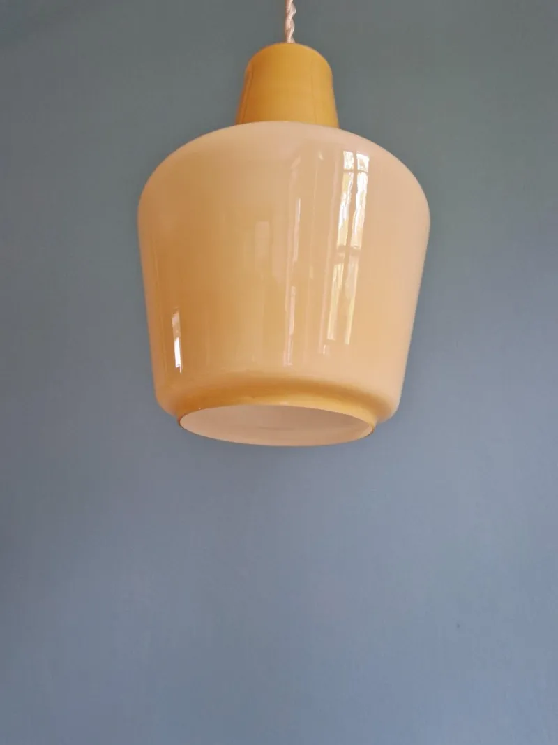 Pamono Scandinavian Opaline Pendant Light, 1960s> Ceiling Lights