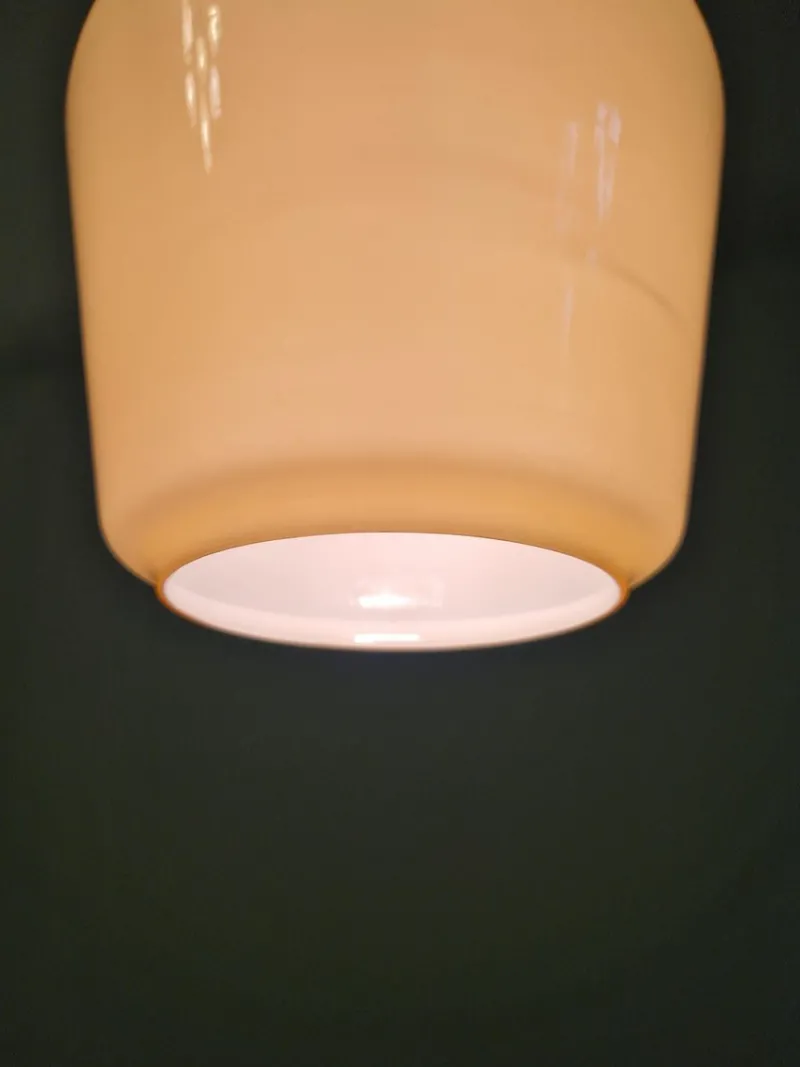 Pamono Scandinavian Opaline Pendant Light, 1960s> Ceiling Lights