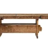 New Pamono Scandinavian Pine Trestle Workbench, 1890s