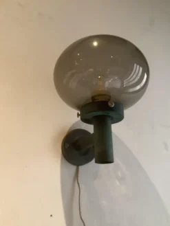 Pamono Scandinavian Red Copper Garden Wall Lamp, 1970s> Garden Lighting