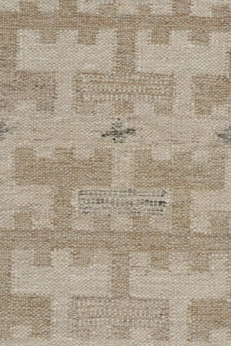 Pamono Scandinavian Rug with Beige-Brown Geometric Pattern from R&K Principal Jahanshah Nazmiyal> Carpets & Textiles|Carpets & Textiles