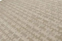 Pamono Scandinavian Rug with Beige-Brown Geometric Pattern from R&K Principal Jahanshah Nazmiyal><noscript><img width=