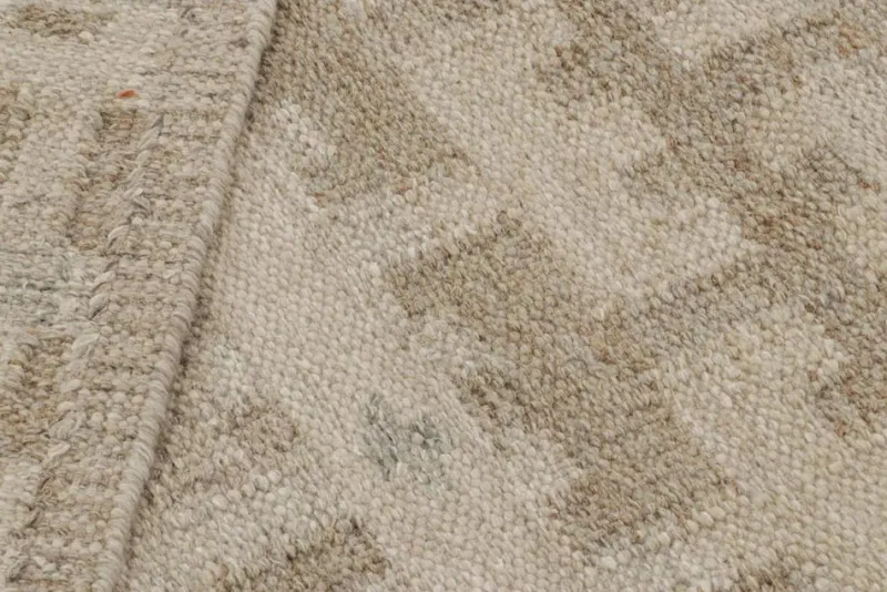 Pamono Scandinavian Rug with Beige-Brown Geometric Pattern from R&K Principal Jahanshah Nazmiyal> Carpets & Textiles|Carpets & Textiles