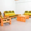 Best Pamono Scandinavian Seating Group in Pinewood & Rainbow Fabric by Yngve Ekström for Swedese, 1970s, Set of 5