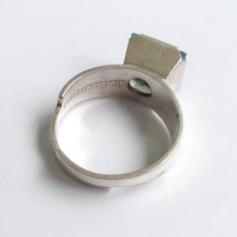 Hot Pamono Scandinavian Silver Ring NSE 1975 by Nils-Eric Södermark, 1970s