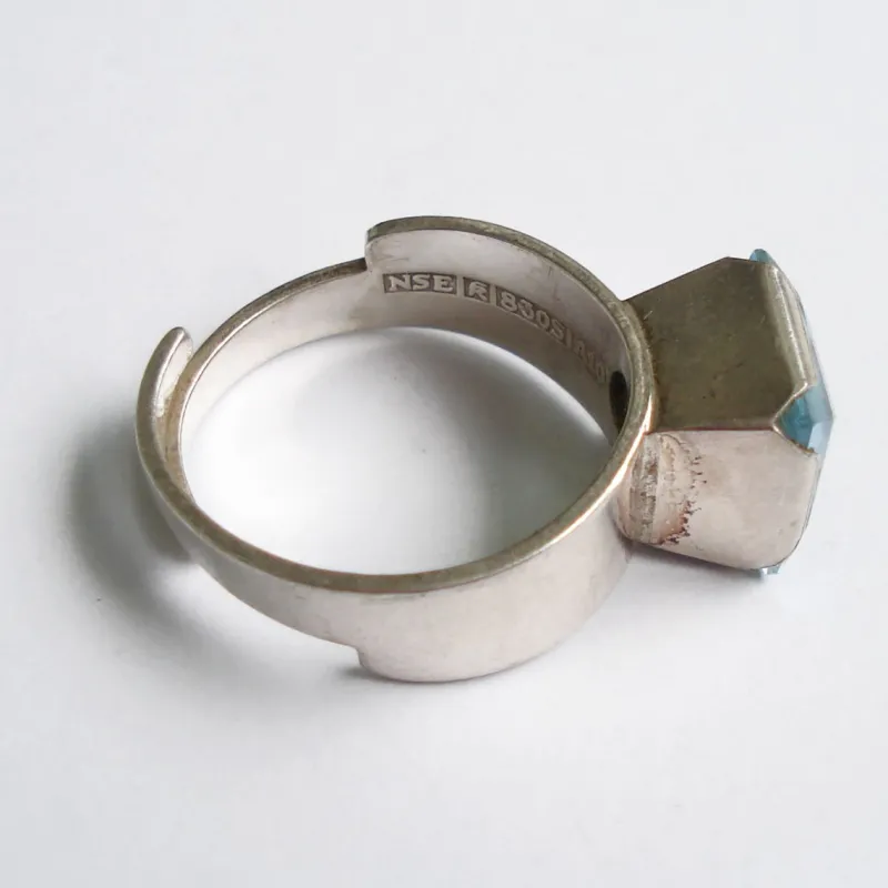 Hot Pamono Scandinavian Silver Ring NSE 1975 by Nils-Eric Södermark, 1970s