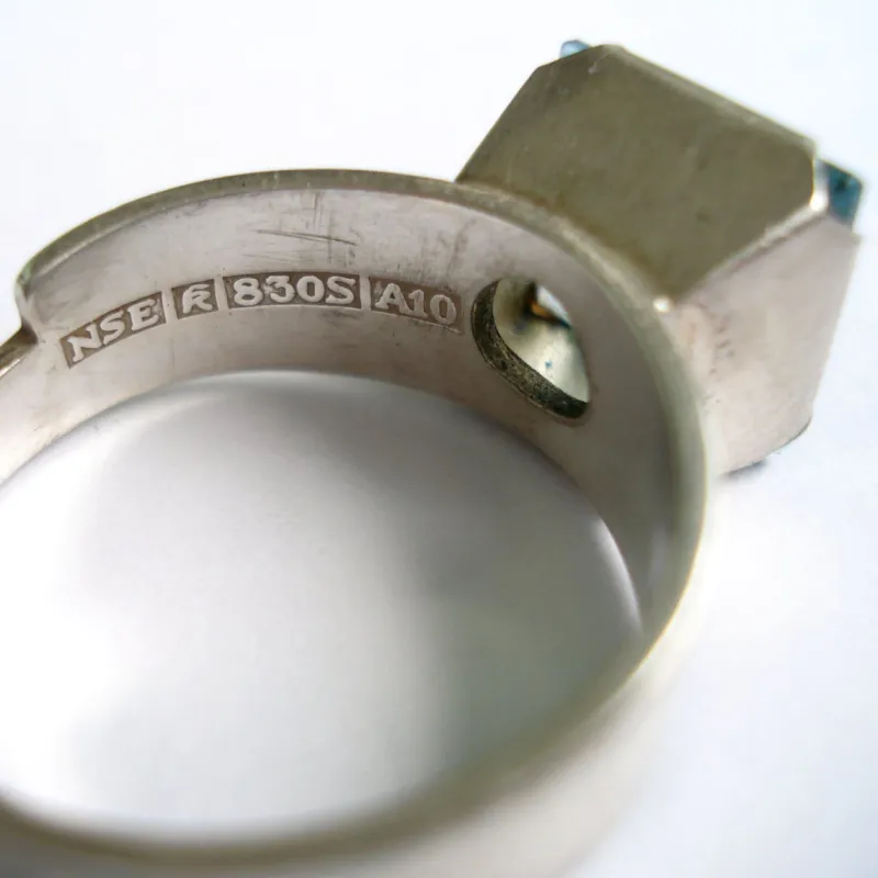 Hot Pamono Scandinavian Silver Ring NSE 1975 by Nils-Eric Södermark, 1970s