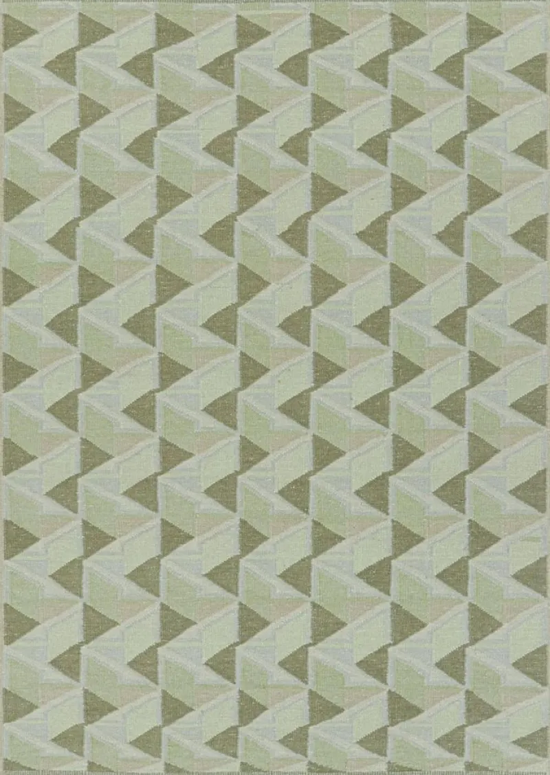 Best Pamono Scandinavian Style Rug in Light Green with Geometric Patterns from R&K Principal Jahanshah Nazmiyal