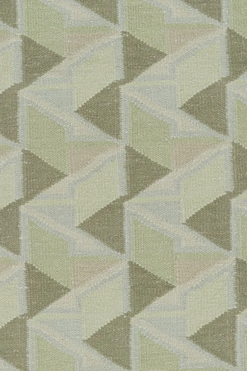Best Pamono Scandinavian Style Rug in Light Green with Geometric Patterns from R&K Principal Jahanshah Nazmiyal