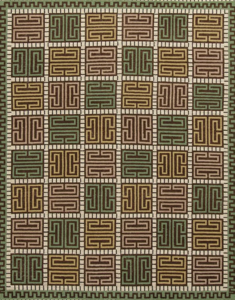 New Pamono Scandinavian Style Rug with Geometric Patterns from R&K Principal Jahanshah Nazmiyal