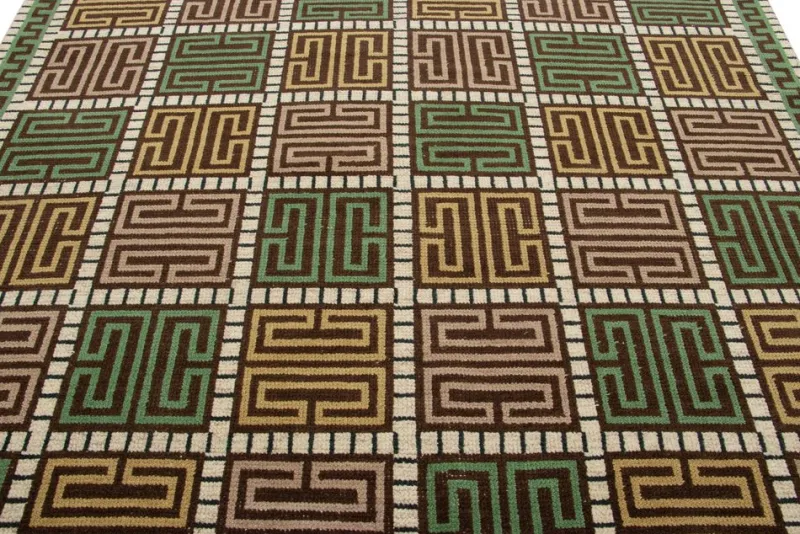 New Pamono Scandinavian Style Rug with Geometric Patterns from R&K Principal Jahanshah Nazmiyal