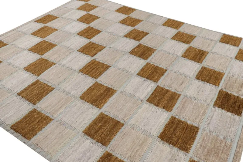 Pamono Scandinavian Style Rug with Geometric Patterns from R&K Principal Jahanshah Nazmiyal> Carpets & Textiles|Carpets & Textiles