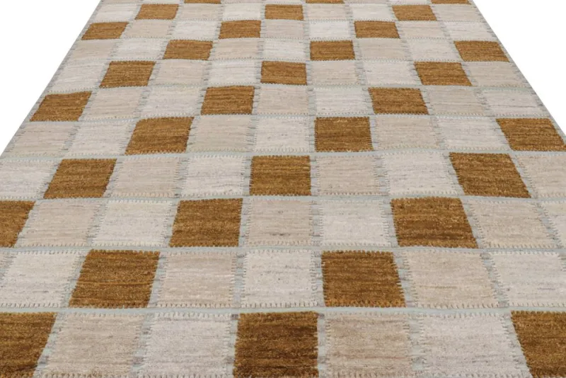 Pamono Scandinavian Style Rug with Geometric Patterns from R&K Principal Jahanshah Nazmiyal> Carpets & Textiles|Carpets & Textiles