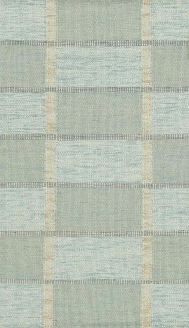 Clearance Pamono Scandinavian Style Rug with Light Blue Geometric Patterns from R&K Principal Jahanshah Nazmiyal