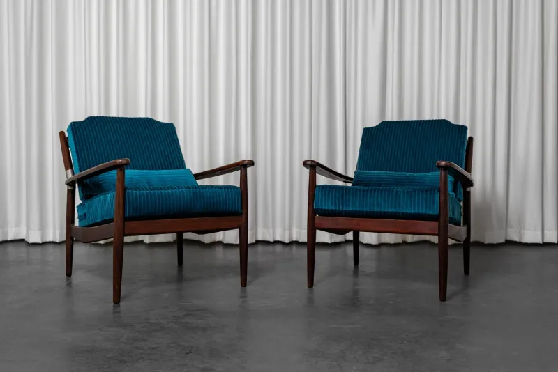 Pamono Scandinavian Teak Armchairs, 1960, Set of 2> Lounge Chairs & Armchairs