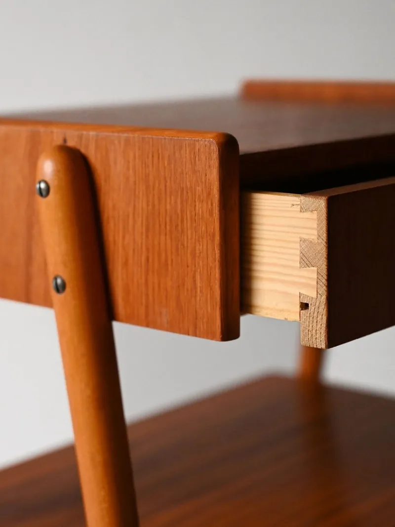Pamono Scandinavian Teak Bedside Tables with Hidden Drawer, 1960s, Set of 2> Nightstands