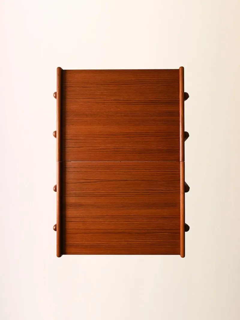 Pamono Scandinavian Teak Bedside Tables with Hidden Drawer, 1960s, Set of 2> Nightstands