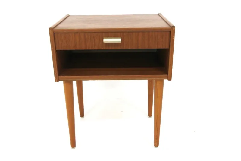 Pamono Scandinavian Teak Bedside Table, 1960s> Nightstands