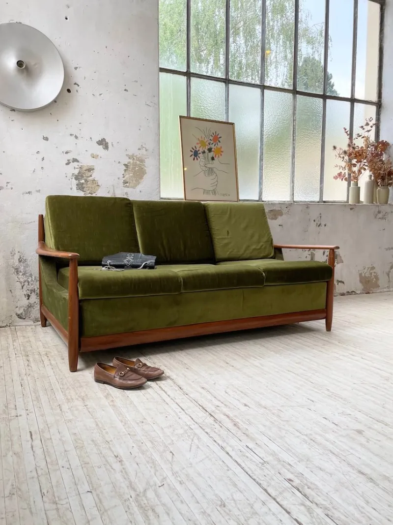 New Pamono Scandinavian Teak Bench, 1950s