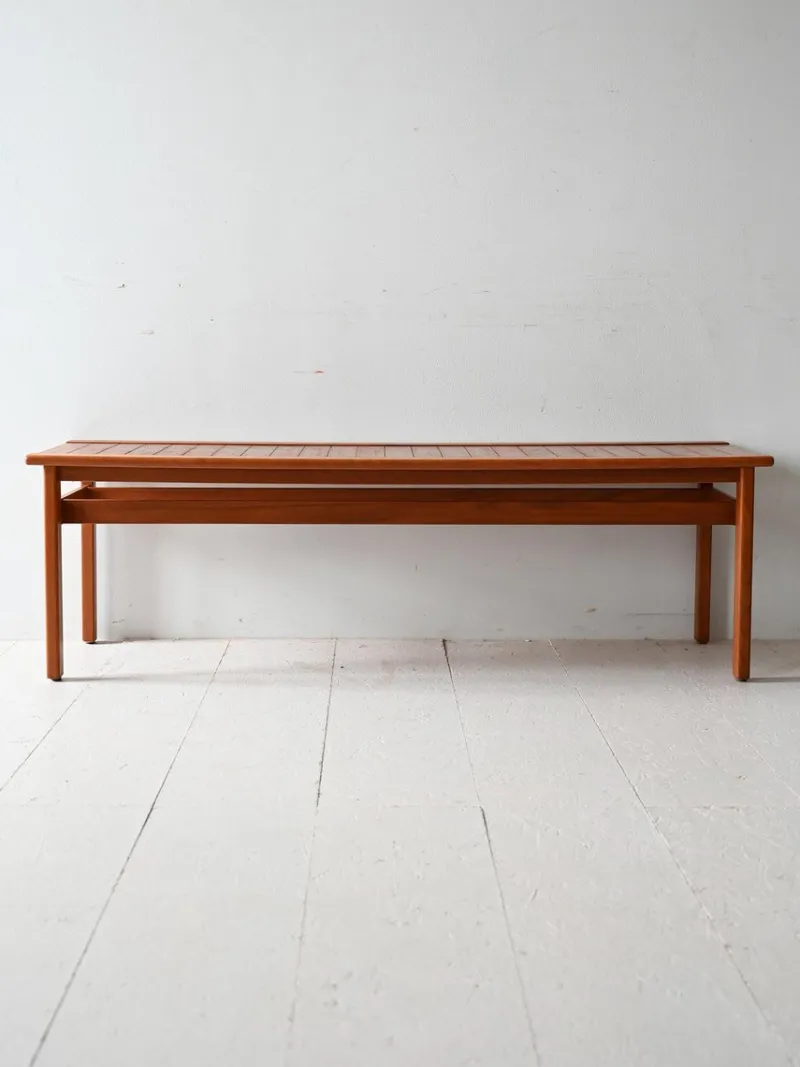 Discount Pamono Scandinavian Teak Bench, 1960s