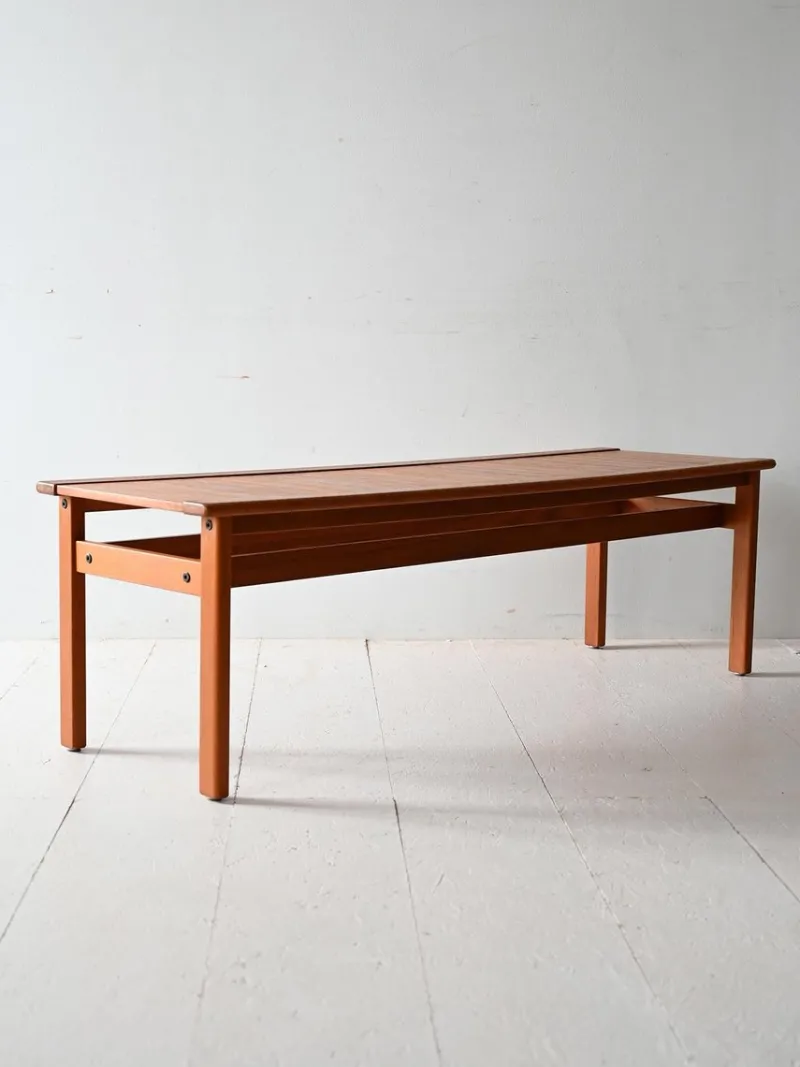 Discount Pamono Scandinavian Teak Bench, 1960s
