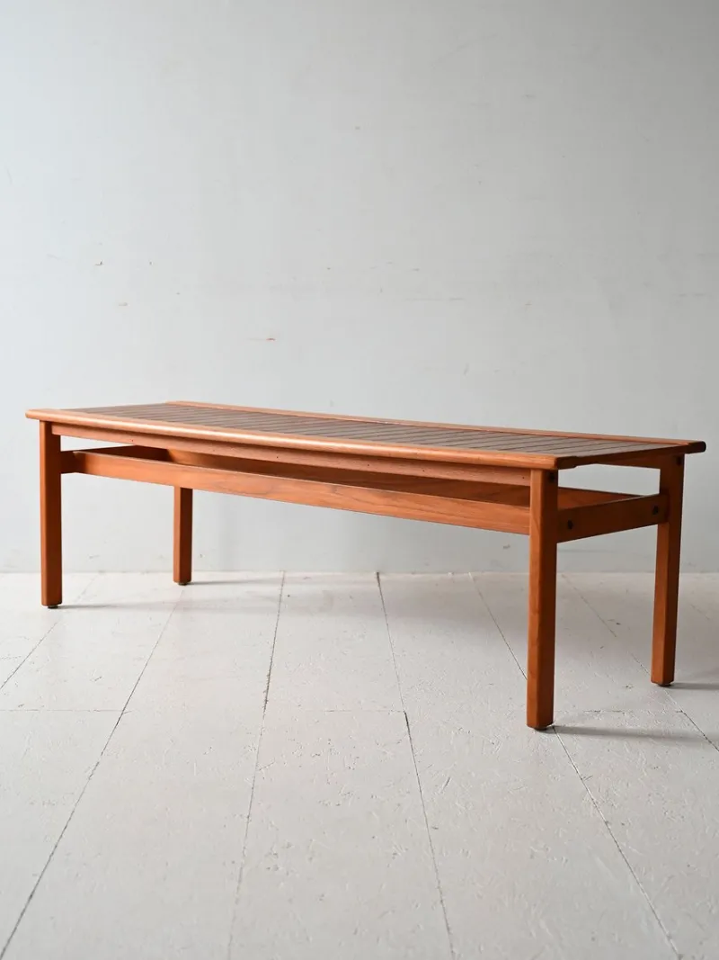 Discount Pamono Scandinavian Teak Bench, 1960s