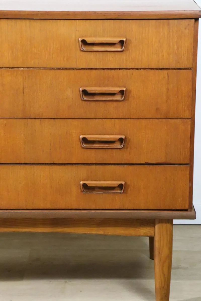 Pamono Scandinavian Teak Chest of Drawers, 1960s> Dressers, Commodes & Chests