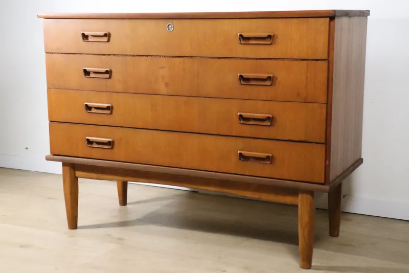 Pamono Scandinavian Teak Chest of Drawers, 1960s> Dressers, Commodes & Chests