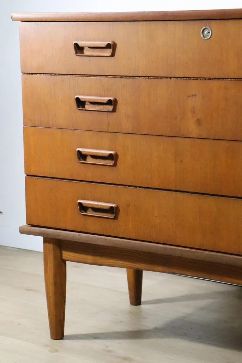 Pamono Scandinavian Teak Chest of Drawers, 1960s> Dressers, Commodes & Chests
