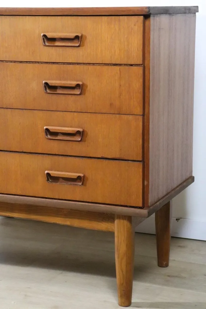 Pamono Scandinavian Teak Chest of Drawers, 1960s> Dressers, Commodes & Chests