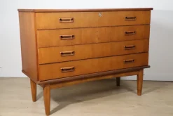 Pamono Scandinavian Teak Chest of Drawers, 1960s><noscript><img width=
