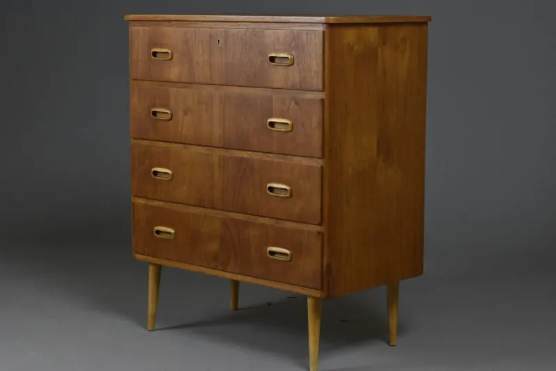 Pamono Scandinavian Teak Chest of Drawers, 1960s> Dressers, Commodes & Chests