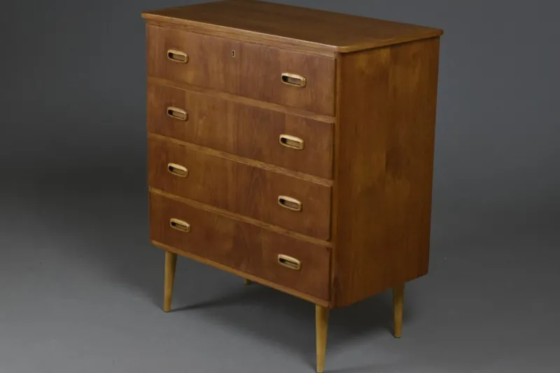 Pamono Scandinavian Teak Chest of Drawers, 1960s> Dressers, Commodes & Chests