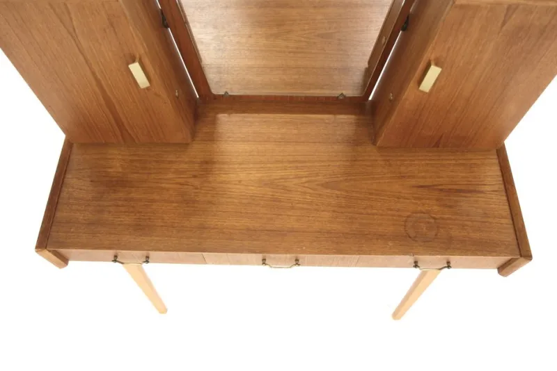Pamono Scandinavian Teak Dressing Table, Sweden, 1960s> Dressing Tables