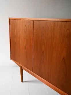 Pamono Scandinavian Teak Highboard with Triple Compartment, 1960s><noscript><img width=