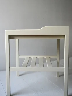 Pamono Scandinavian White Bedside Tables, 1950s, Set of 2